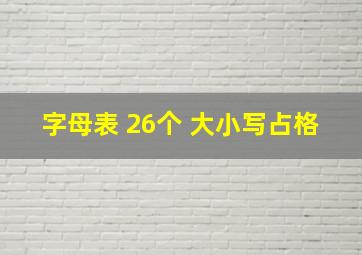 字母表 26个 大小写占格